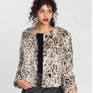 J. Crew Leopard Print Teddy Jacket